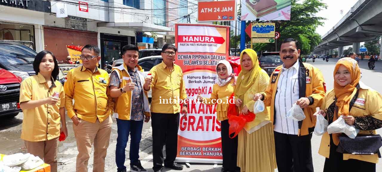 Amsal Turun Langsung Komandoi Jumat Berkah Partai Hanura Sulsel di Jl Pettarani